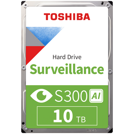 Toshiba S300 AI Series 10TB 7200rpm 512MB Cache SATA III 6.0Gb/s Surveillance Hard Disk Drive (Bulk) | HDEB026ZSA51F