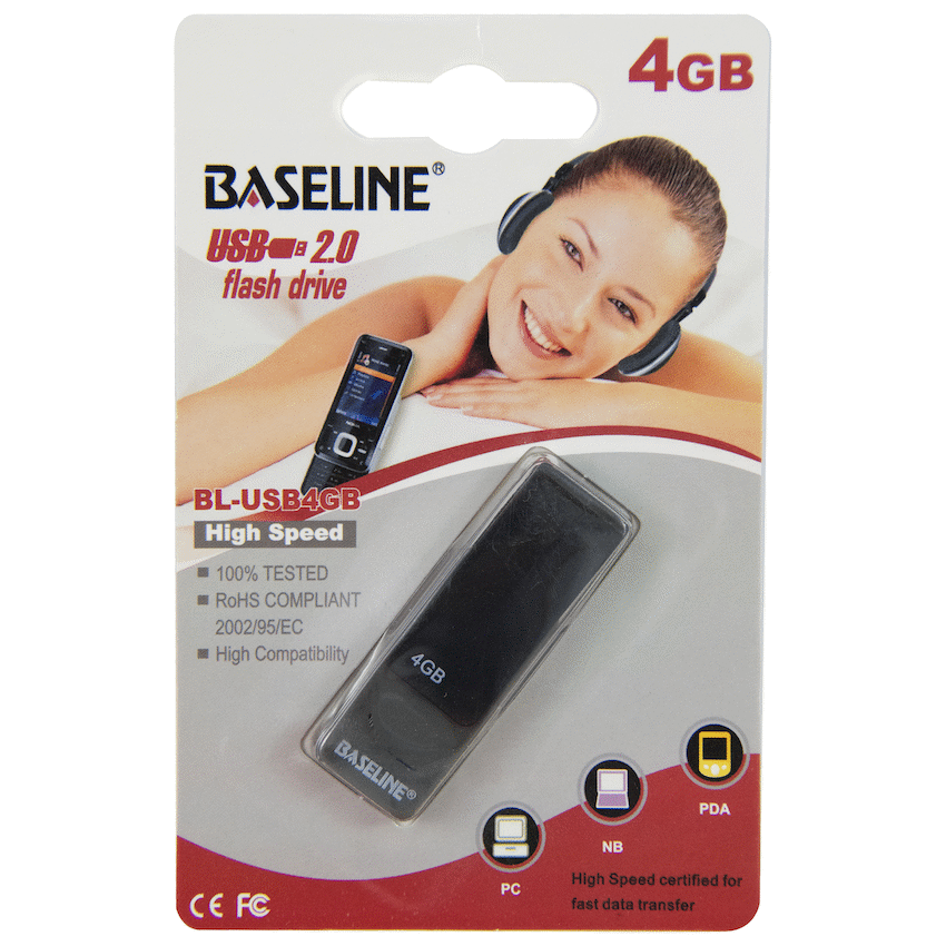 Baseline 4GB USB 2.0 Type-A Flash Drive | BL-USB4GB