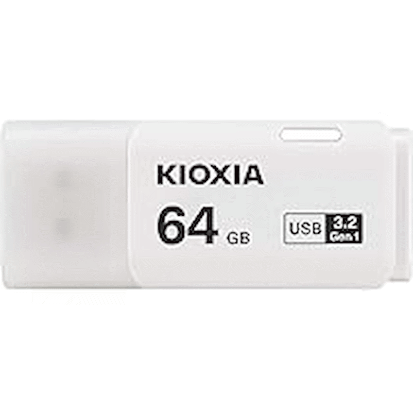 Kioxia TransMemory U301 64GB USB 3.2 Gen 1 Type-A Flash Drive (White) | LU301W064GG4