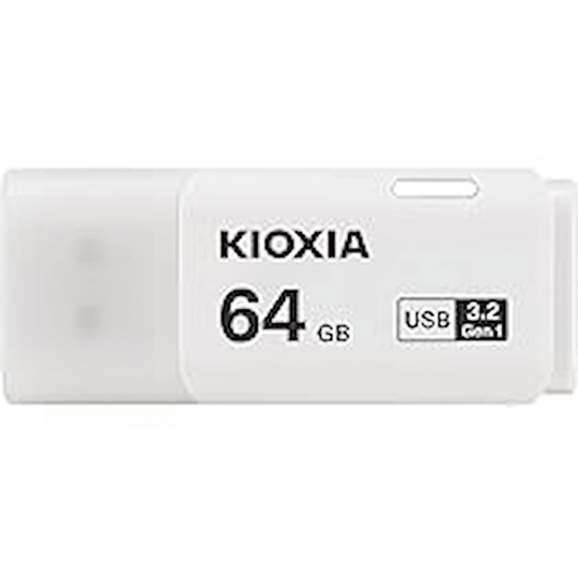 Kioxia TransMemory U301 64GB USB 3.2 Gen 1 Type-A Flash Drive (White) | LU301W064GG4