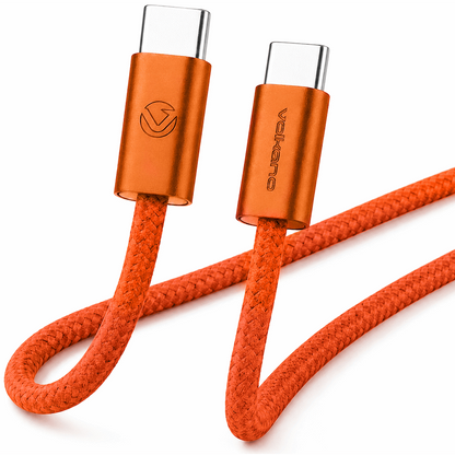 Volkano Weave Series 60w USB C to USB C 1.2m-Orange | VK-30260-OR