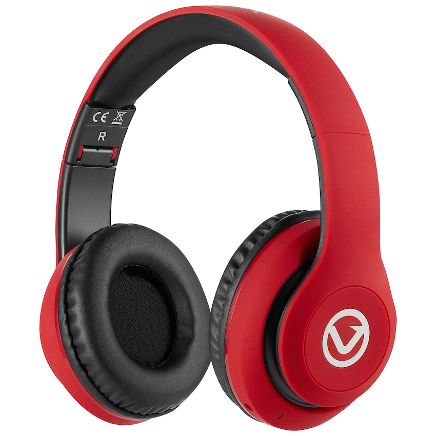 Volkano Impulse Series Bluetooth Headphones - Red | VB-VH101-RD