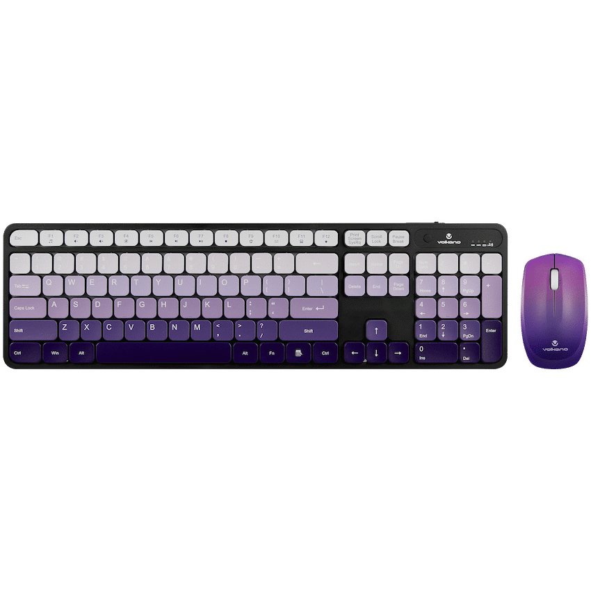 Volkano Prism Series Bluetooth Wireless Keyboard and Mouse - Purple | VK-20248-PR