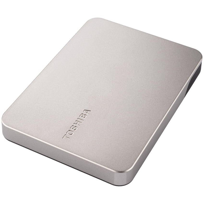 Toshiba Canvio Flex 2TB 2.5" Portable External Hard Drive USB-C / USB 3.2 Gen 1 (Warm Silver) | HDTX220ESCAA