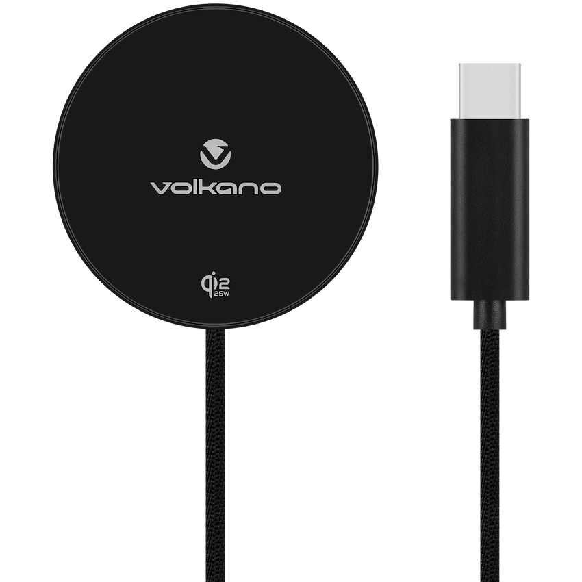 Volkano Magni Series Qi2.2 25W Wireless Charging Pad - Black | VK-8044-BK