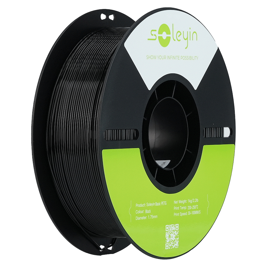 Creality 1.75mm Soleyin Basic PETG Filament - Black 1Kg | 3301030163