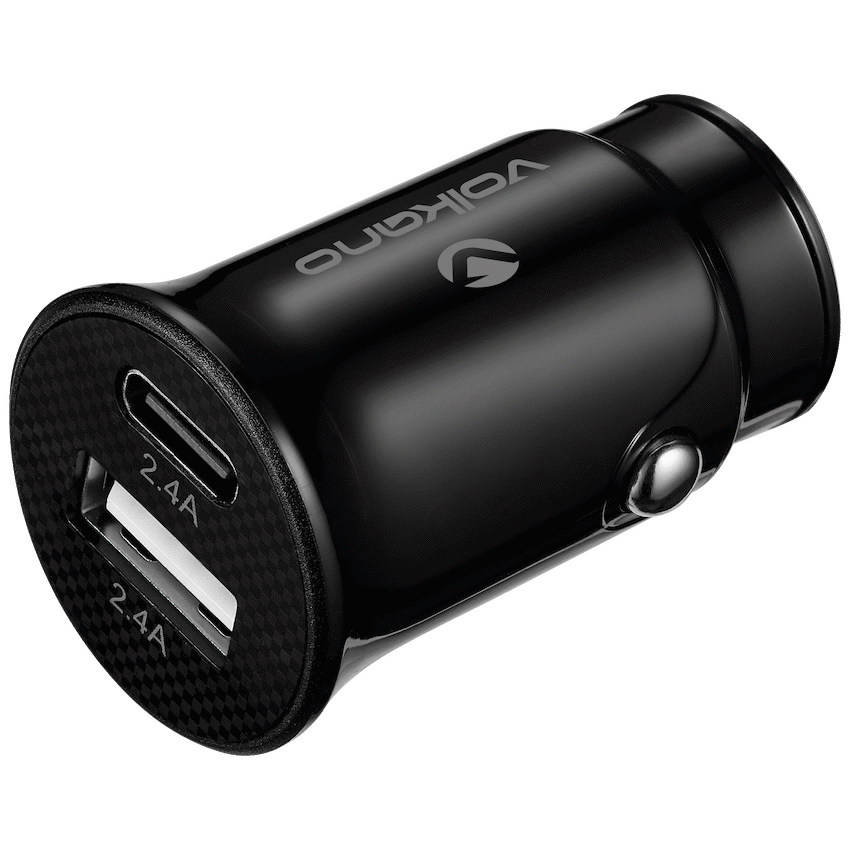 Volkano On the Go USB Plus Type-C Car Charger | VK-PDQ006-BK