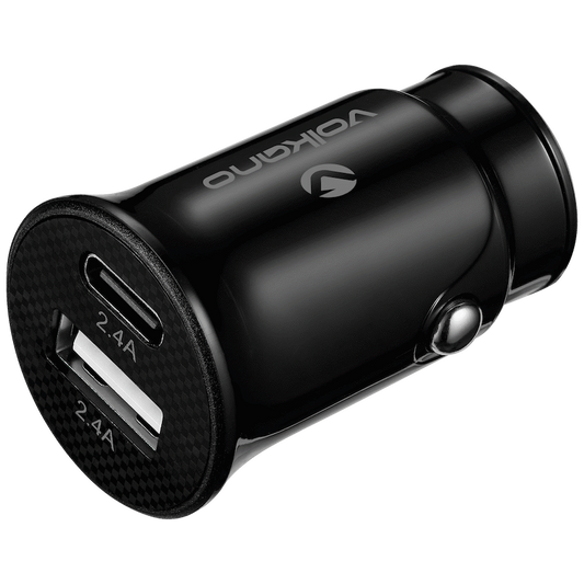 Volkano On the Go USB Plus Type-C Car Charger | VK-PDQ006-BK