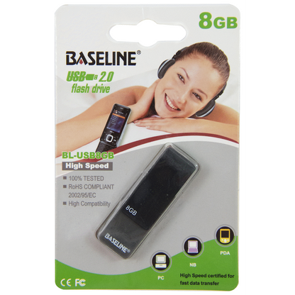 Baseline 8GB USB 2.0 Type-A Flash Drive | BL-USB8GB