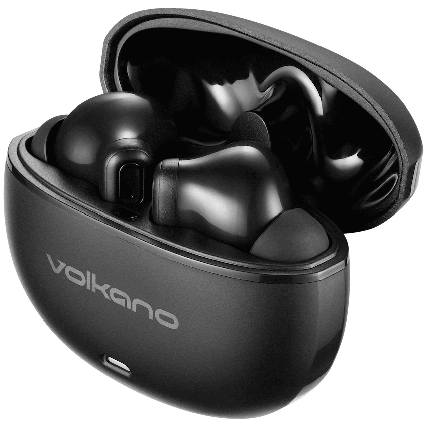 Volkano Pulse Series True Wireless Earphones with Charging Case - Black | VK-1164-BK