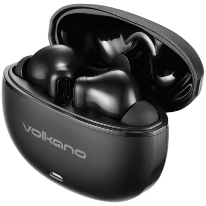 Volkano Pulse Series True Wireless Earphones with Charging Case - Black | VK-1164-BK