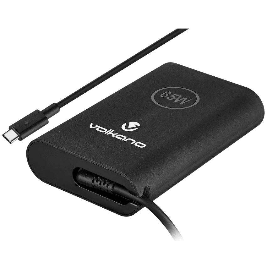 Volkano Brio Slimline series Type-C 65W Laptop Charger | VK-8053-BK