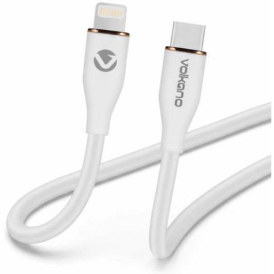 Volkano Flexi Series Type-C to MFI Lightning 1.5m 27w - White | VK-20267-WT