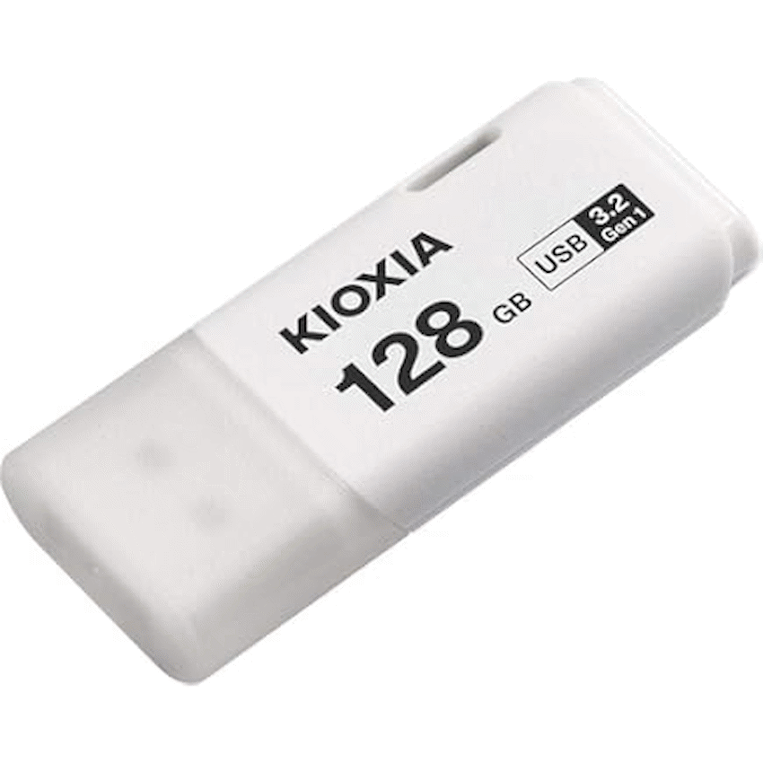 Kioxia TransMemory U301 128GB USB 3.2 Gen 1 Type-A Flash Drive (White) | LU301W128GG4