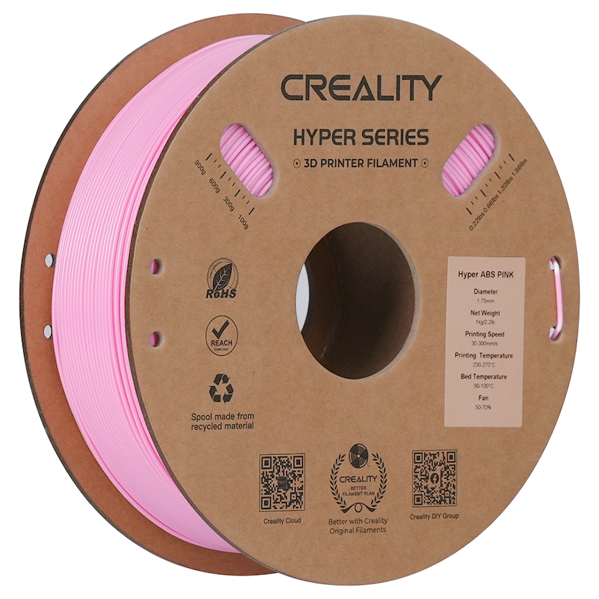 Creality 1.75mm Hyper Series ABS Filament - Pink 1Kg | 3301020058
