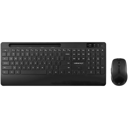 VolkanoX Gem Bluetooth Wireless Keyboard and Mouse - Black | VKX-20237-BK