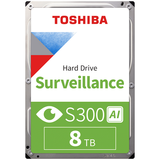 Toshiba S300 AI Series 8TB 7200rpm 512MB Cache SATA III 6.0Gb/s Surveillance Hard Disk Drive (Bulk) | HDEB028ZSA51F