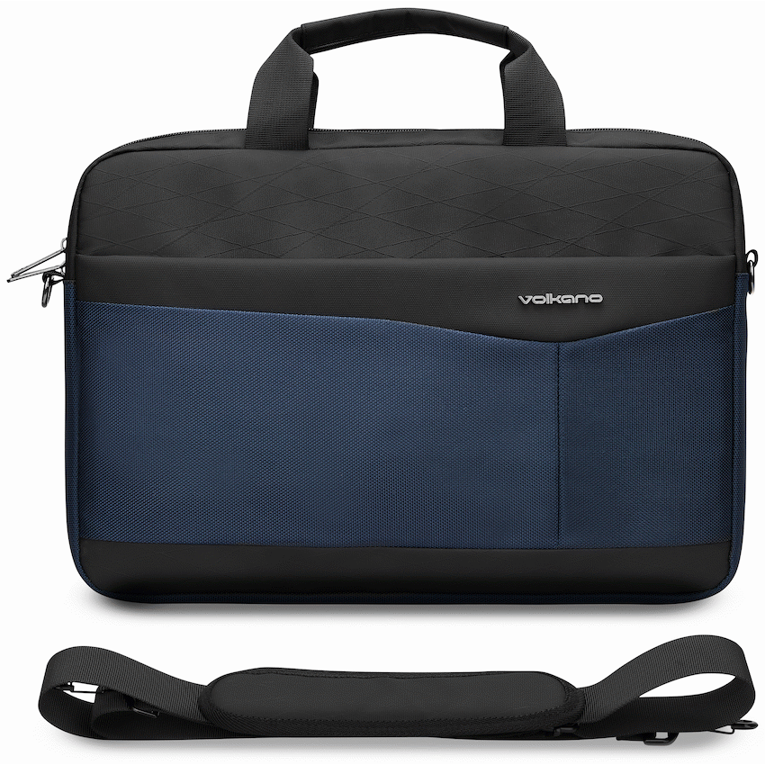 Volkano Seismic 15.6" Laptop Shoulder Bag Blk/Nvy | VK-9180-BKNV