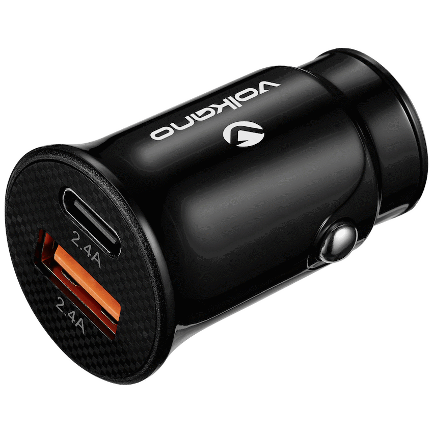 Volkano On-The-Go Dual USB Car Charger 12w | VK-PDQ205-BK