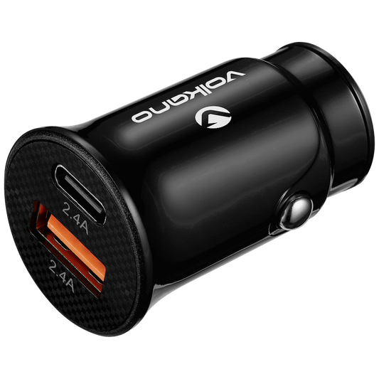 Volkano On-The-Go Dual USB Car Charger 12w | VK-PDQ205-BK