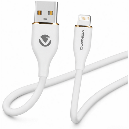 Volkano Flexi Series USB to MFI Lightning 1.5m 5v 2.4a 12w - White | VK-20269-WT