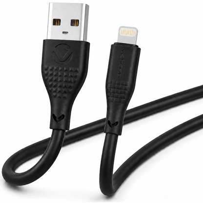 Volkano Nova Series USB A to Lightning charging cable 10W TPE-Black | VK-30090-BK