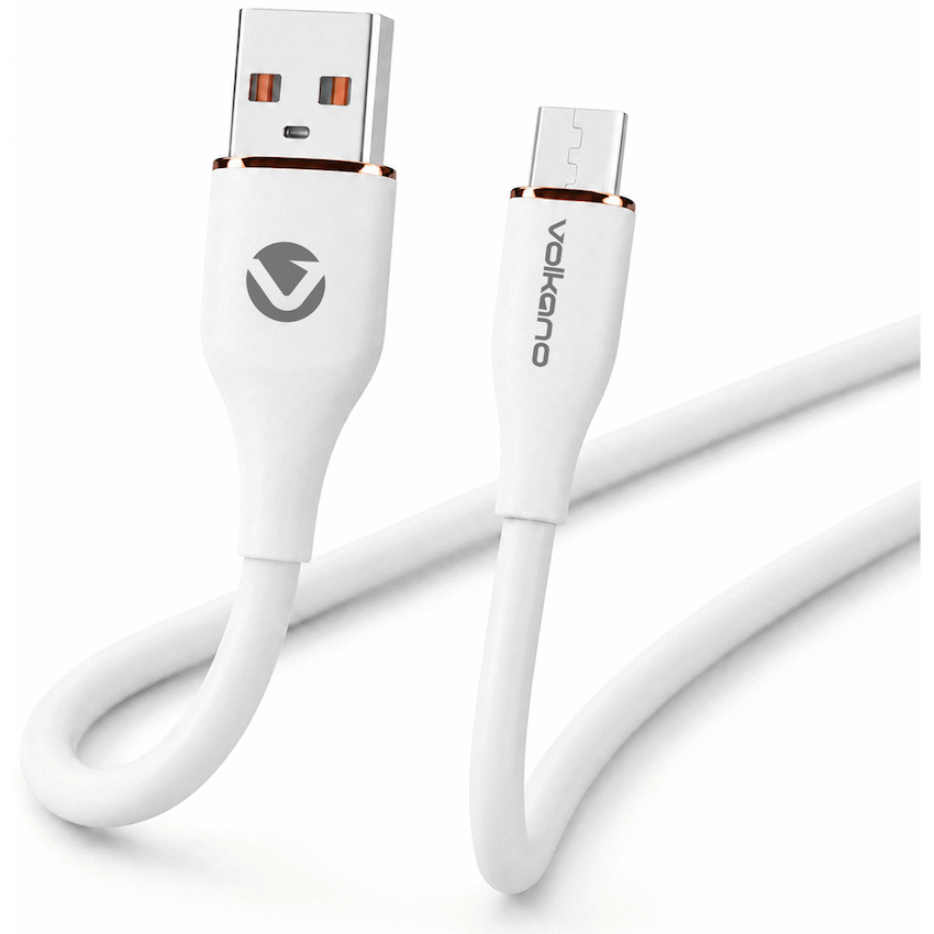 Volkano Flexi Series USB to Micro USB 1.5m 18w - White | VK-20261-WT