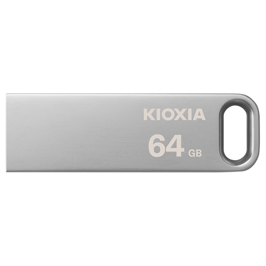 Kioxia TransMemory U366 64GB USB 3.2 Gen 1 Metal Type-A Flash Drive (Silver) | LU366S064GG4
