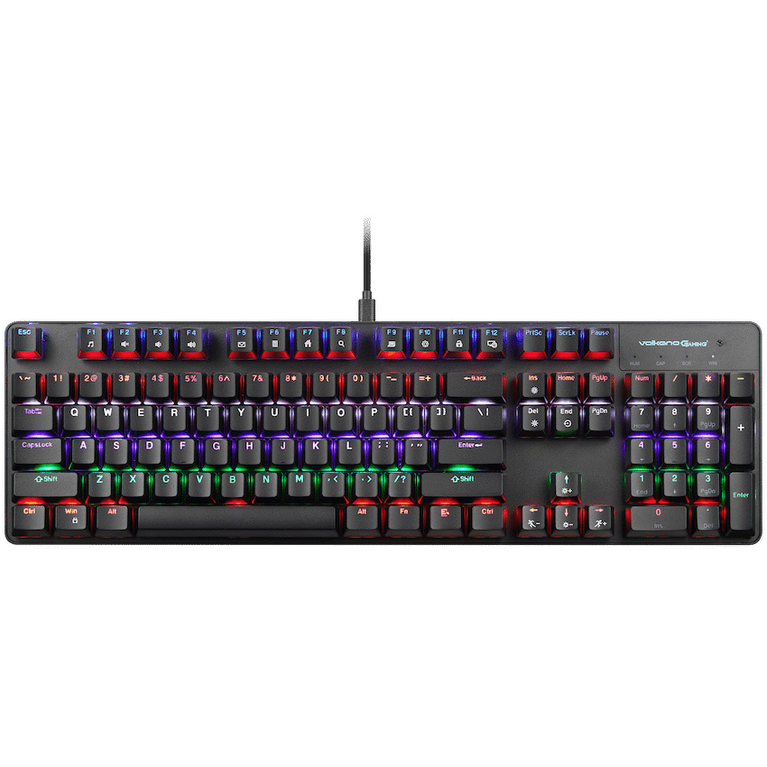 Volkano Gaming Phantom X1 Wired Mechanical keyboard with RGB lighting | VG-208-BK