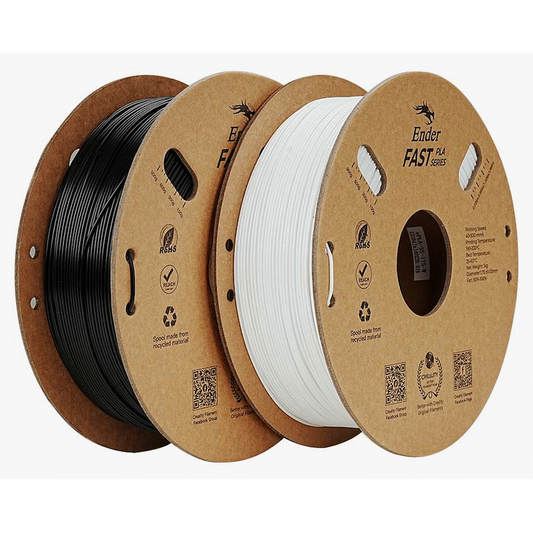 Creality 1.75mm Ender Fast PLA Filament Value Pack - Black 1Kg + White 1Kg | 3301010395