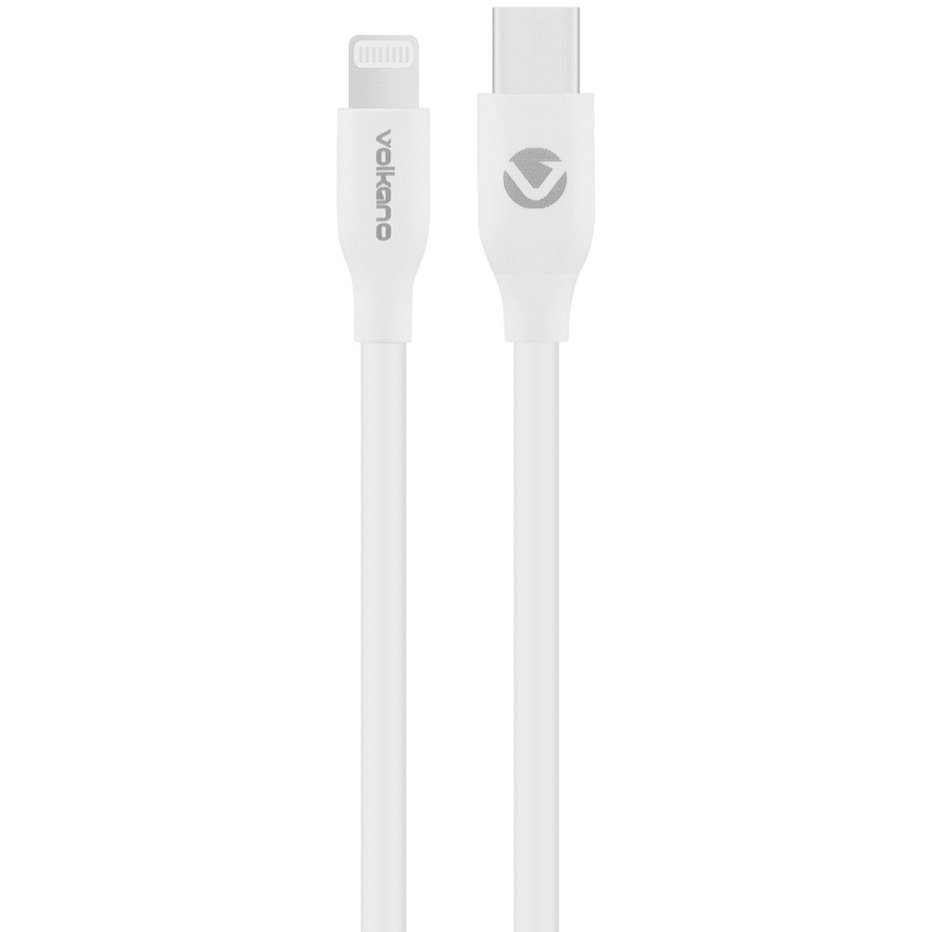 Volkano Flexi Series Type-C to MFI Lightning 2.5m 27w - White | VK-20268-WT