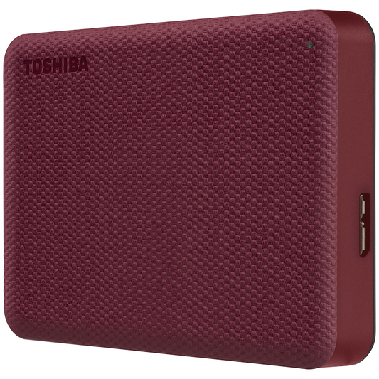 Toshiba Canvio Advance 2TB 2.5" Portable External Hard Drive USB 3.2 Gen 1 (Red) | HDTCA20ER3AA