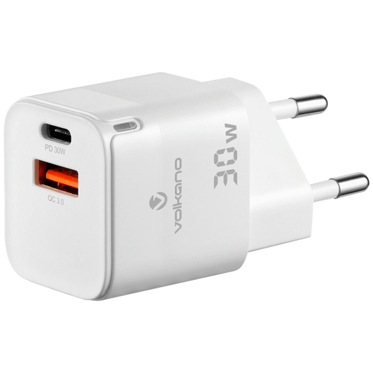 Volkano Potent Pro 30W Dual Wall Charger | VK-8064-WT