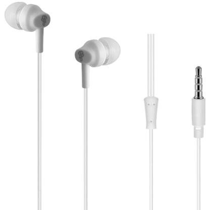 Pro Bass Genesis Series 3.5mm Wired Earphones (No Mic) - White | PR-1002-WH