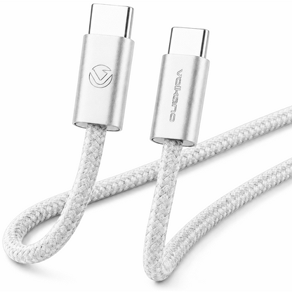 Volkano Weave Series 60w USB C to USB C 1.2m-White | VK-30260-WT