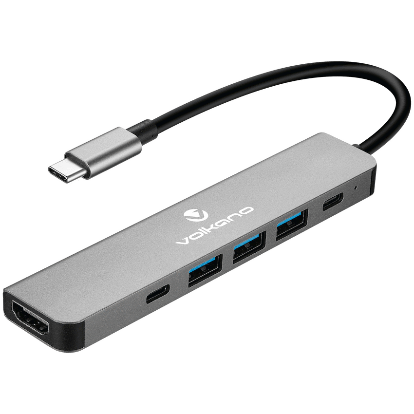 Volkano Expand Series 6-in-1 Type-C Hub | VK-20203-BK