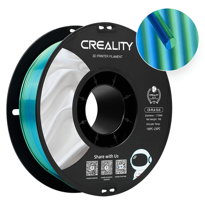Creality 1.75mm PLA Silk Filament - Blue-Green 1Kg | 3301120011