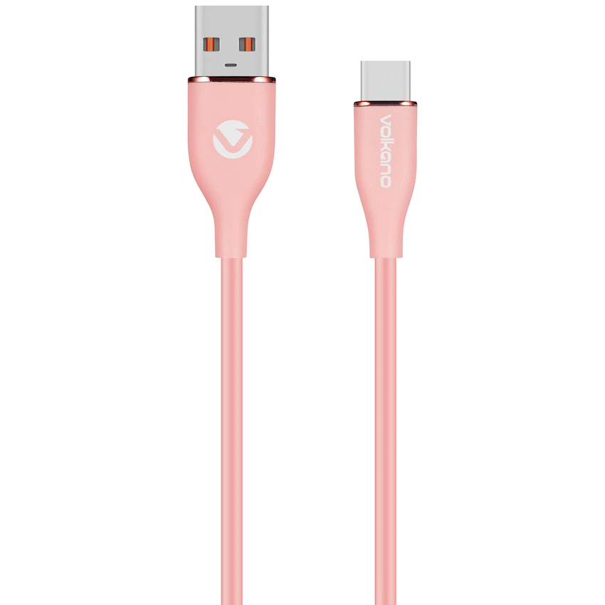 Volkano Flexi Series USB to Type-C 1.5m 30w - Pink | VK-20263-PK