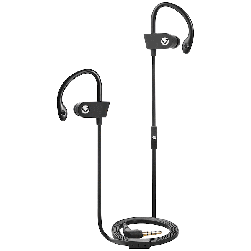 Volkano Circuit Series Sports Hook-In Earphones with Mic | VEH-001-BK