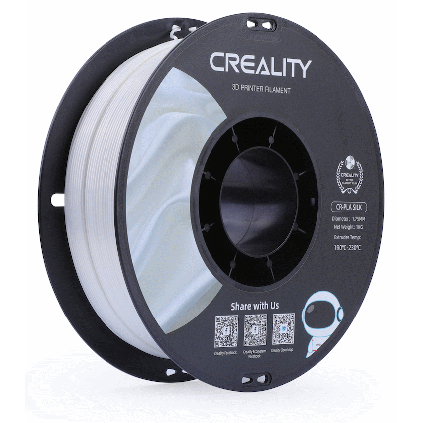 Creality 1.75mm PLA Silk Filament - White 1Kg | 3301120004