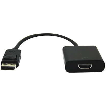 Volkano Port Series DisplayPort to 4K HDMI Converter 10cm - Black | VK-20047-BK
