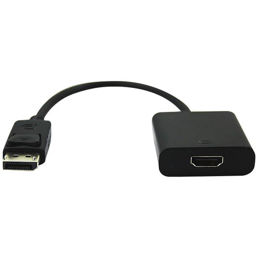 Volkano Port Series DisplayPort to 4K HDMI Converter 10cm - Black | VK-20047-BK