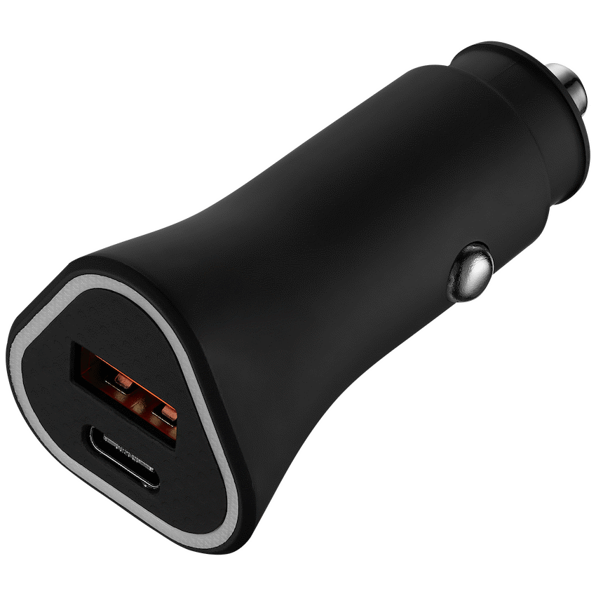 Rugged by Volkano Dual USB Car Charger with QC3.0 and PD | VK-4103-BK