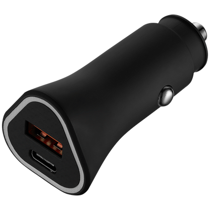 Rugged by Volkano Dual USB Car Charger with QC3.0 and PD | VK-4103-BK