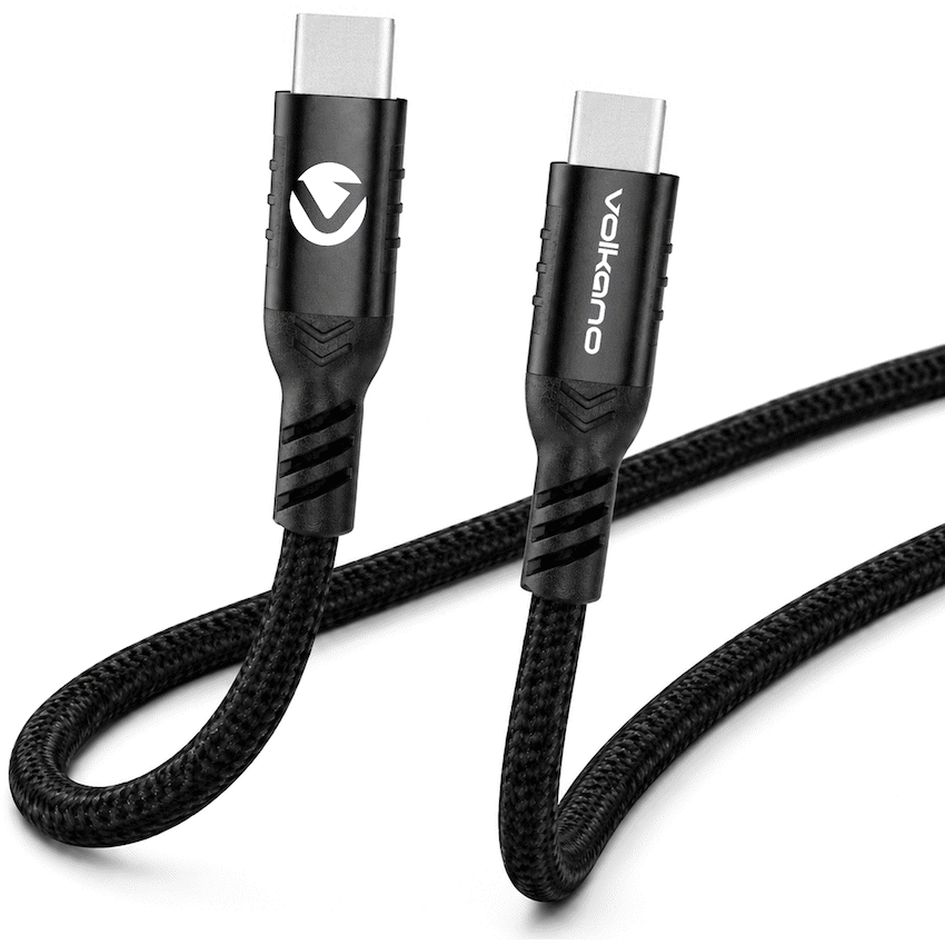 Volkano Weave Series 60w Magnetic Type-C Cable - Black | VK-20239-BK