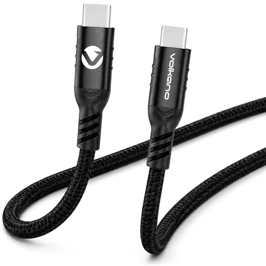 Volkano Weave Series 60w Magnetic Type-C Cable - Black | VK-20239-BK