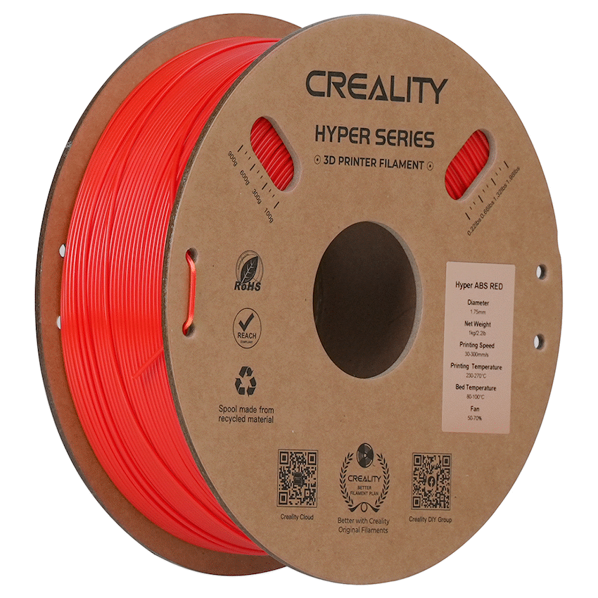 Creality 1.75mm Hyper Series ABS Filament - Red 1Kg | 3301020056
