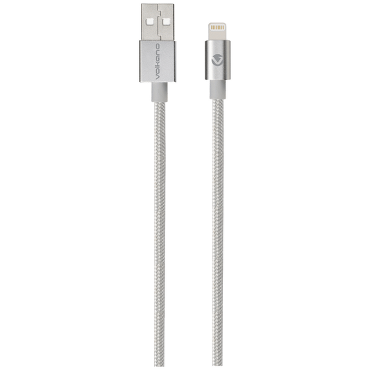 Volkano Strike Series 1.2m MFI Lightning Charge/Data Cable - Silver | VK-20052-SL