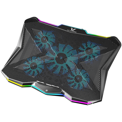 VX Gaming Boreas Series 5-Fan 17" Notebook Cooling Stand | VX-208-BK