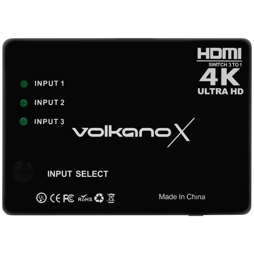 VolkanoX Define Series HDMI Switch 3-Way | VK-20211-BK